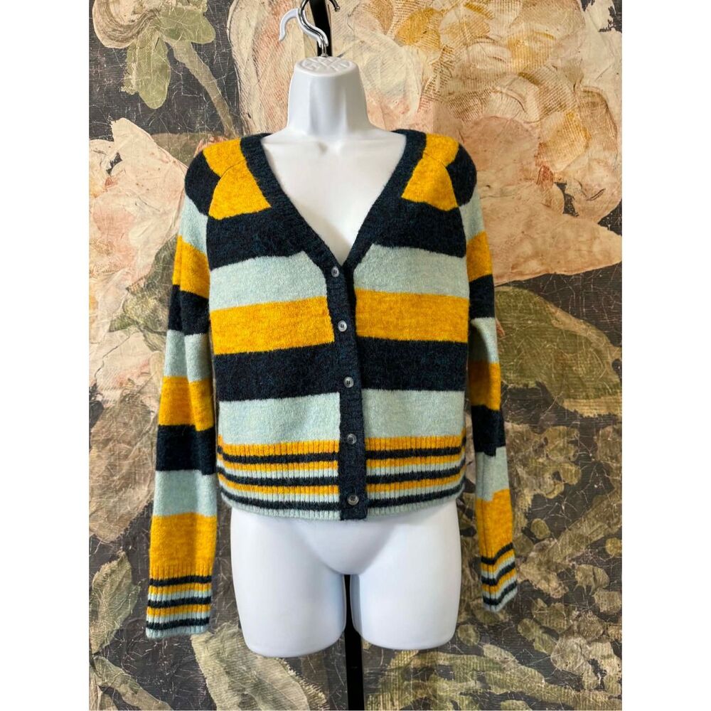 Free People Striped Knitted Cardigan Size M